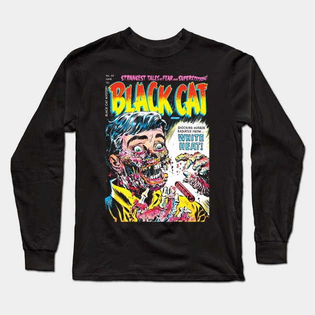 Black Cat Mystery 50 comic cover Long Sleeve T-Shirt by MarbitMonster